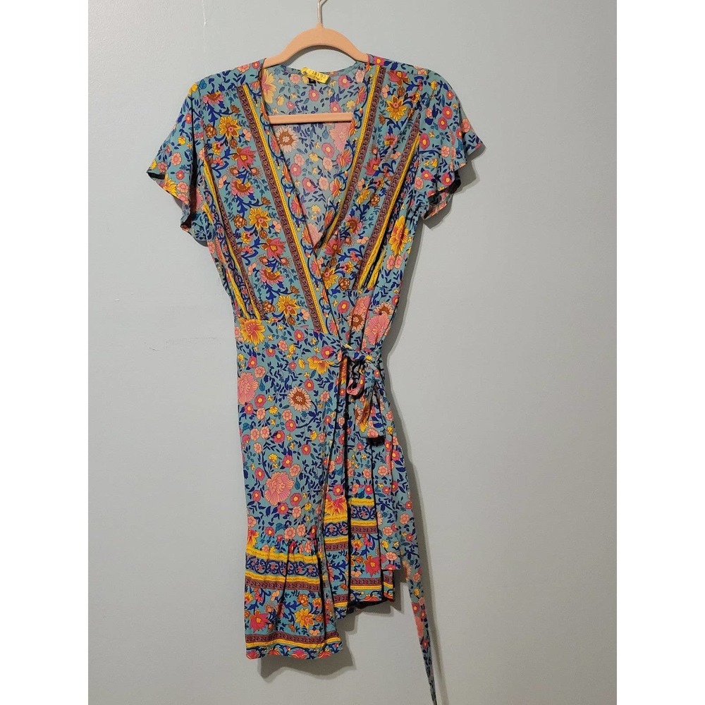 Floral Wrap Dress Size Medium